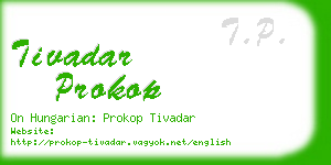 tivadar prokop business card